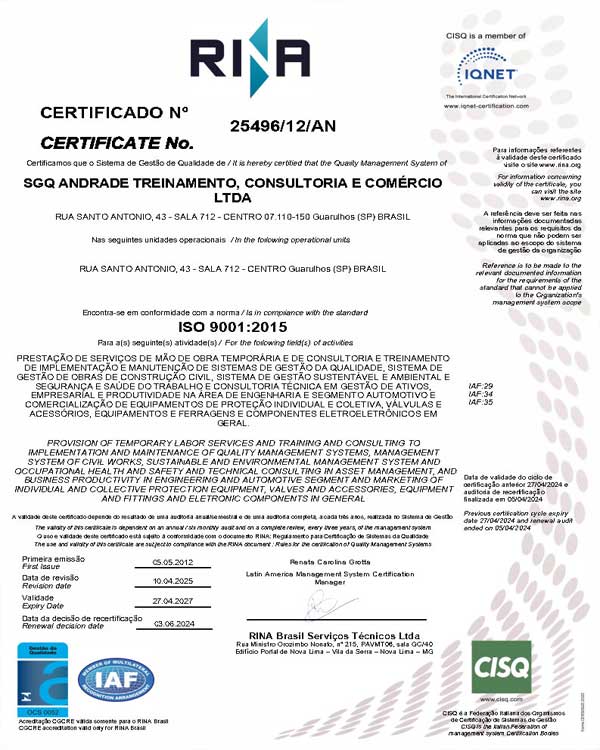 Sistema de Gestão da Qualidade
